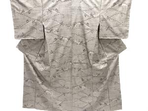 大特価品　枝花模様織り出し本場泥大島紬着物(5マルキ)